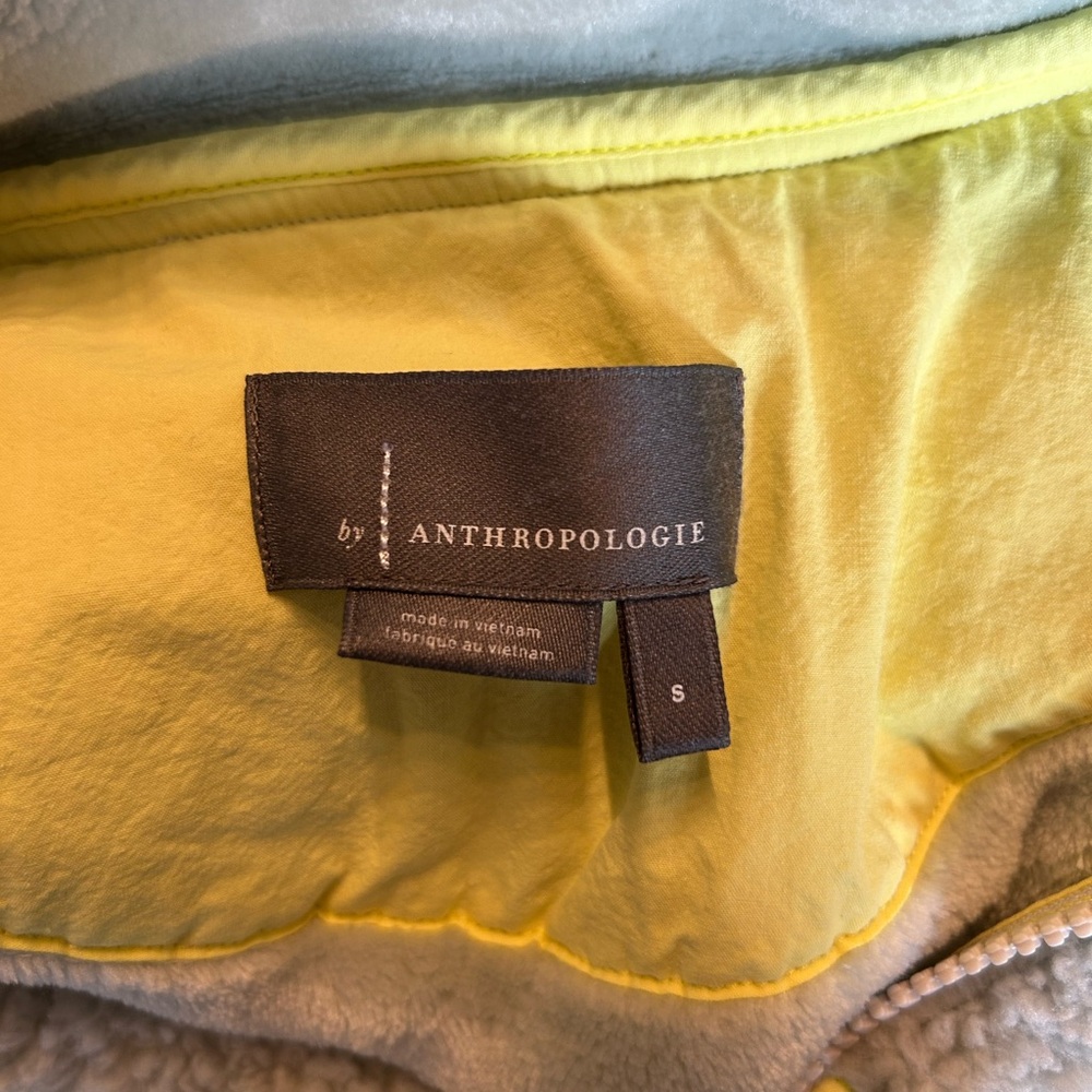 Anthropologie Half Zip Fleece Pullover Teddy Sherpa Women’s SZ Small Gray Cozy - Picture 10 of 11